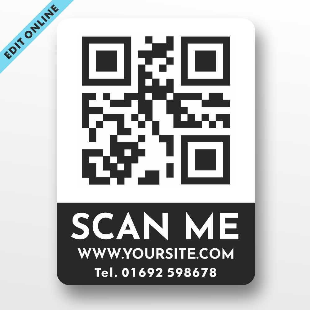 Personalised QR code stickers for business branding and promotions