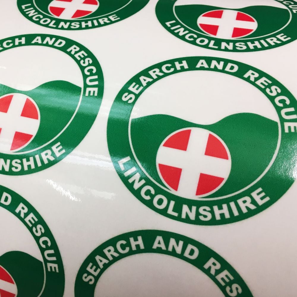 High-tack safety helmet stickers for construction