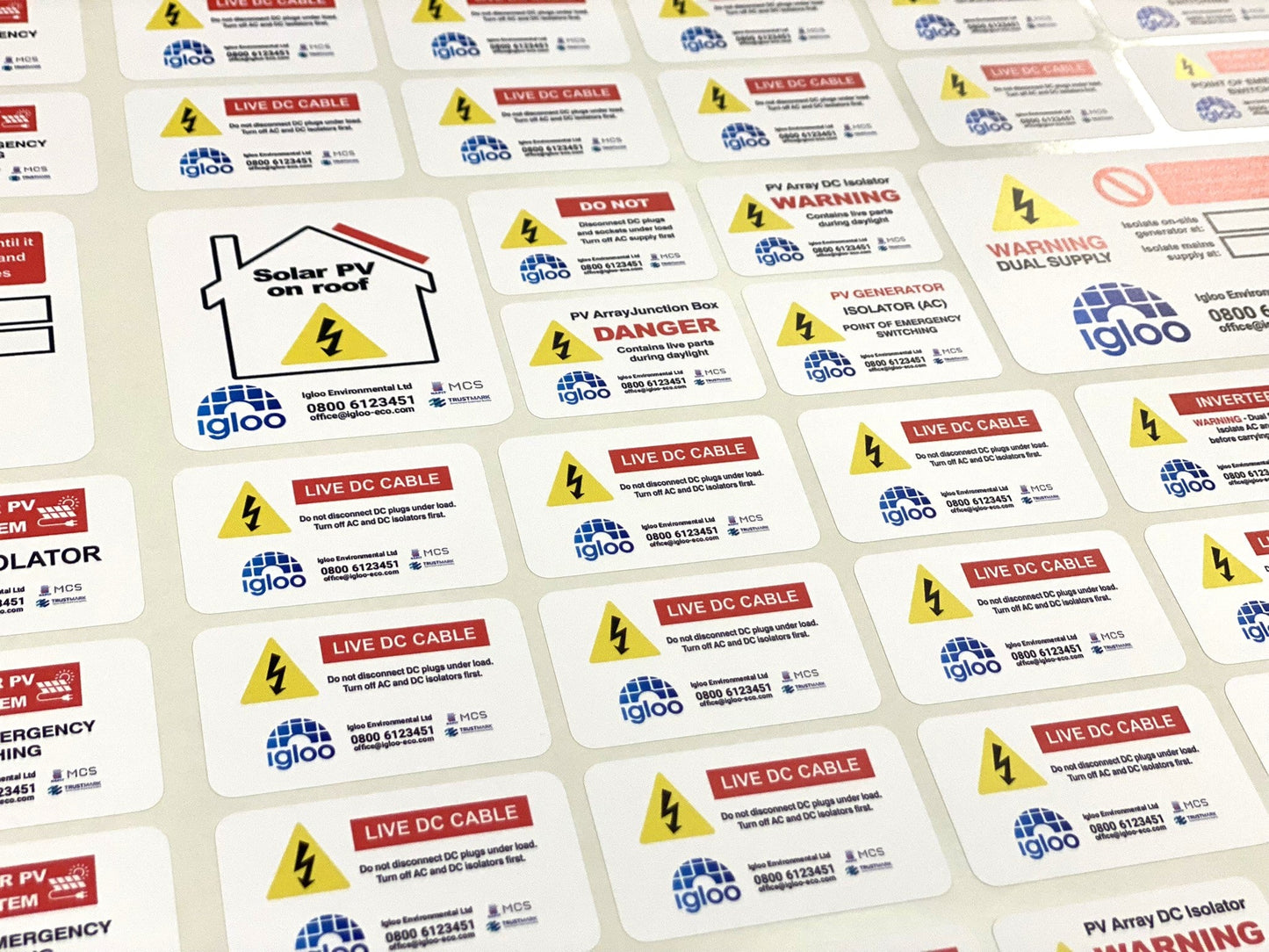 PV & Renewables Electrical Stickers Large #2