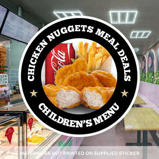 Chicken nuggets meal deals catering sticker