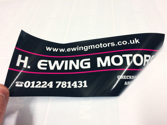 Custom car dealer window stickers – UK printed