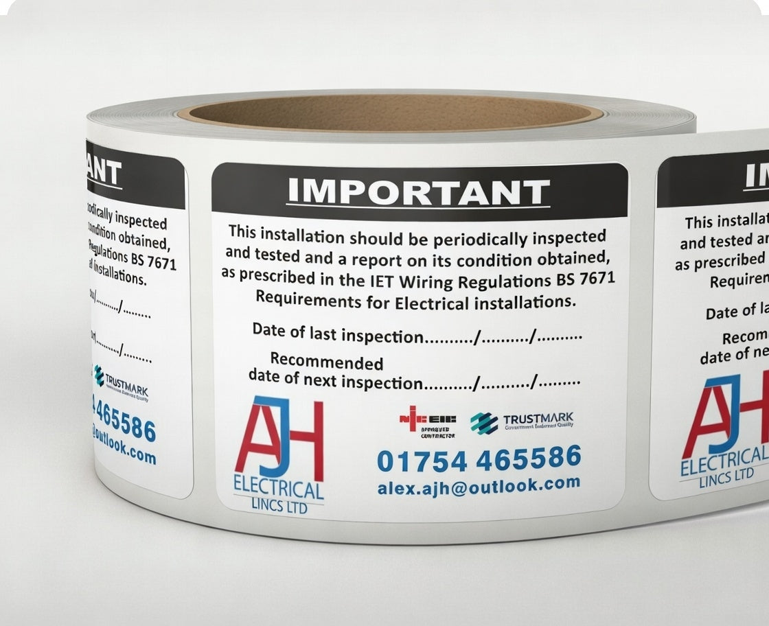 Periodic Inspection Labels on Rolls