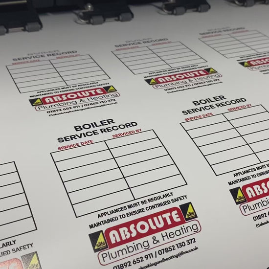 printing boiler service stickers