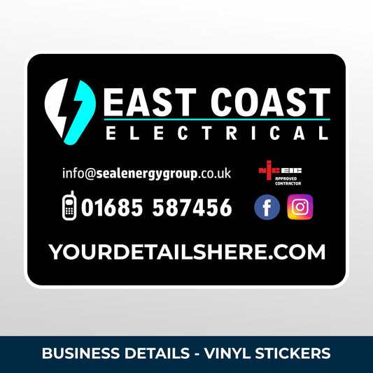 business details sticker printing service