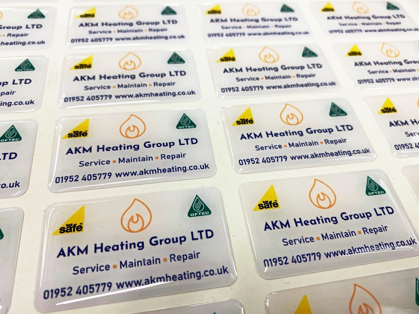 Long-lasting, UV-resistant domed stickers for outdoor use