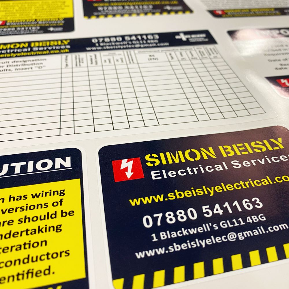 personalised electrical labels