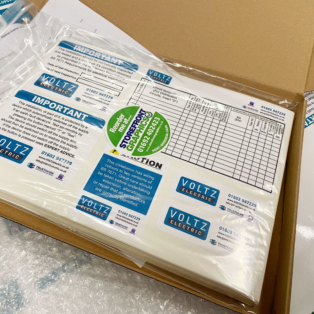 Electrician Stickers Bundle #2, Custom Printed Electrical Label Packs ...