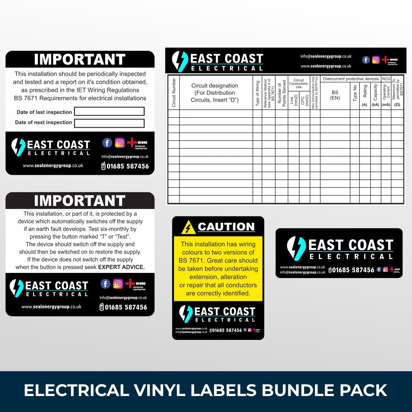 stickers and labels for electricians