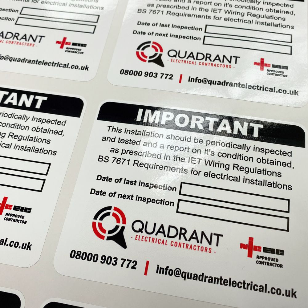 High-quality printed periodic inspection sticker