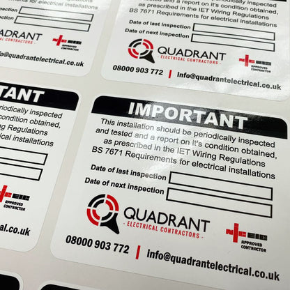 High-quality printed periodic inspection sticker