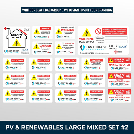 renewables electrical safety sticker printing