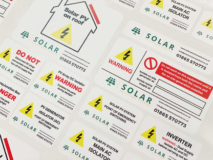 PV & Renewables Electrical Stickers Large #2