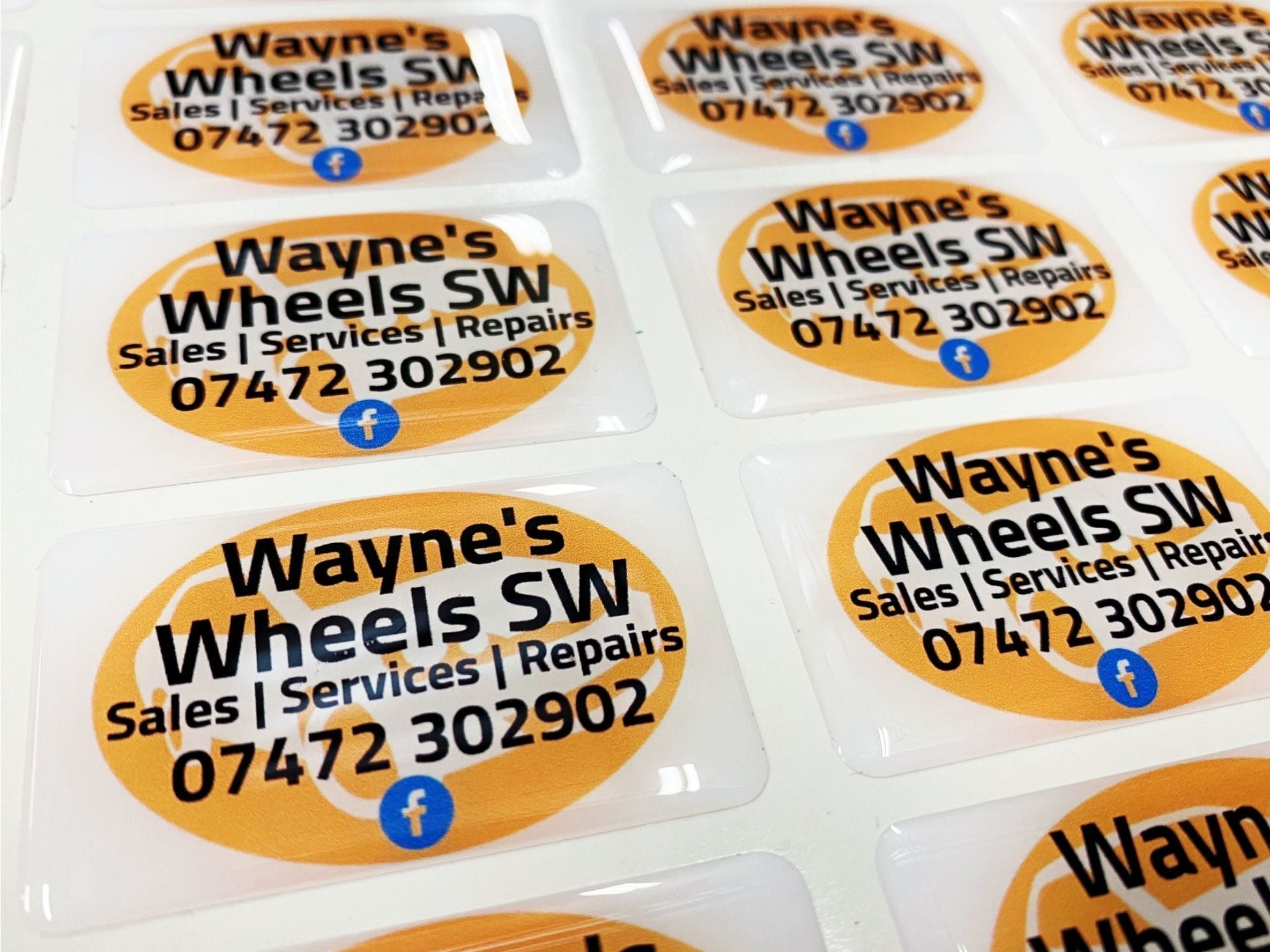 Heatproof and waterproof domed stickers for appliances